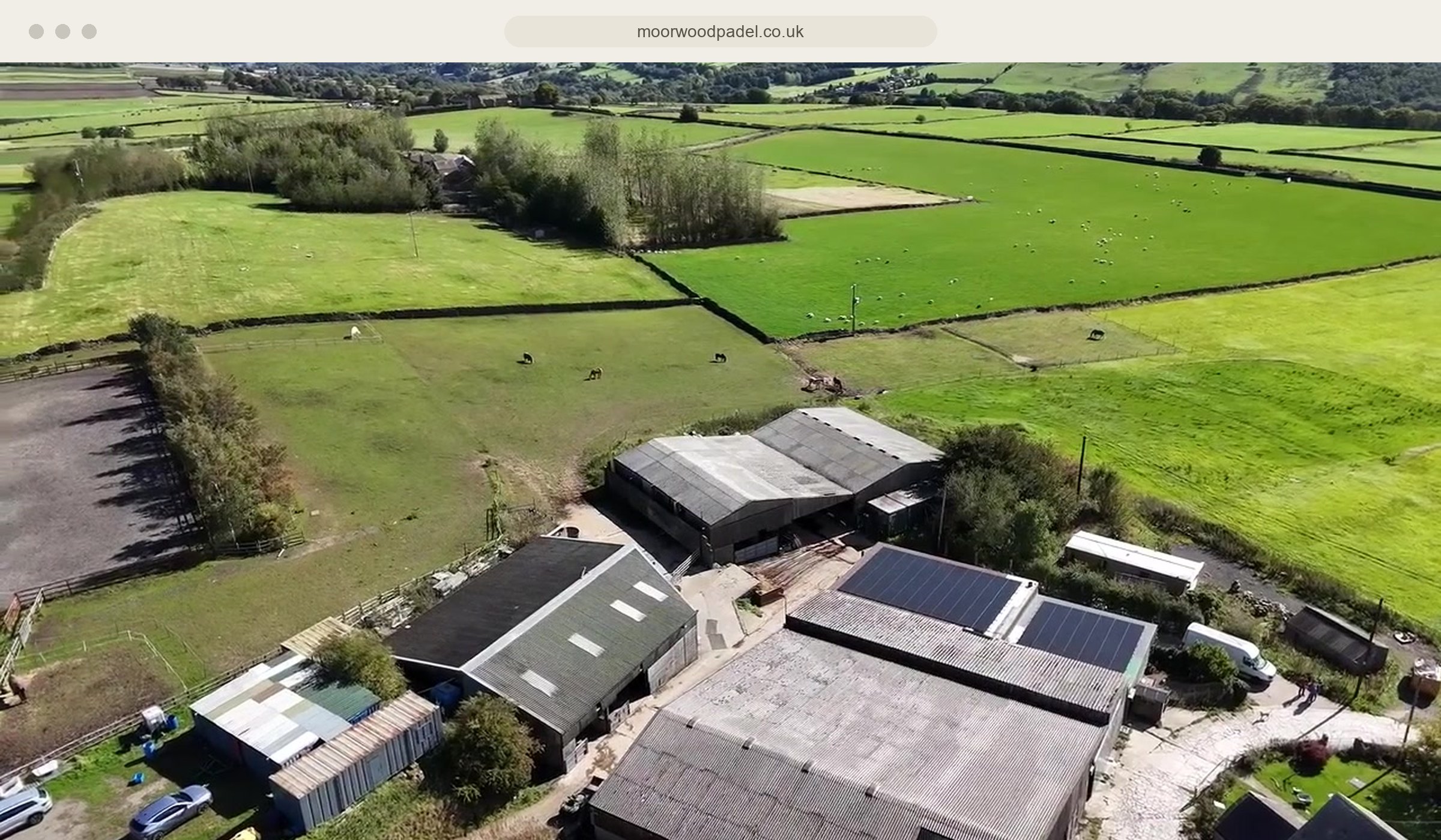 Moorwood Padel, padel club on a farm near Sheffield